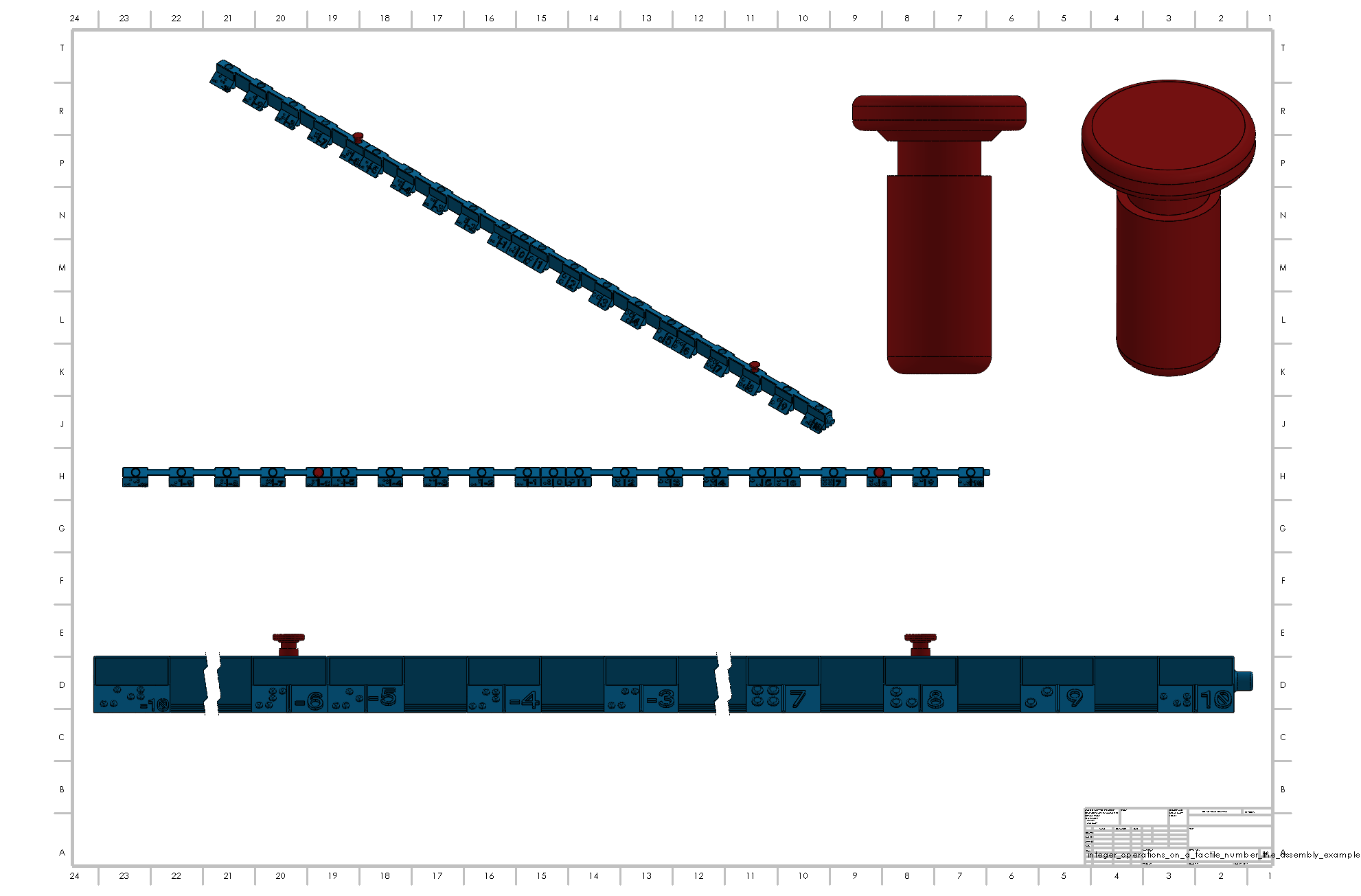 Integer Operations on a Tactile Number Line